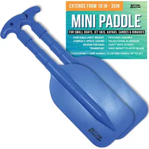 Telescoping Collapsible Plastic Boat Paddle Mini Canoe Paddles Rowing Safety Accessories for Kayak Jet Ski Rafting Tubing Floats for Kids and Adults