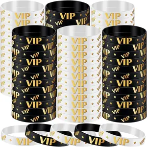 80 count  VIP Wristbands for Events Custom VIP Bracelets  Wristbands Rubber Bracelets for Party Club Bar Men Women Festivals Wedding Concert Fair Amusement Office()