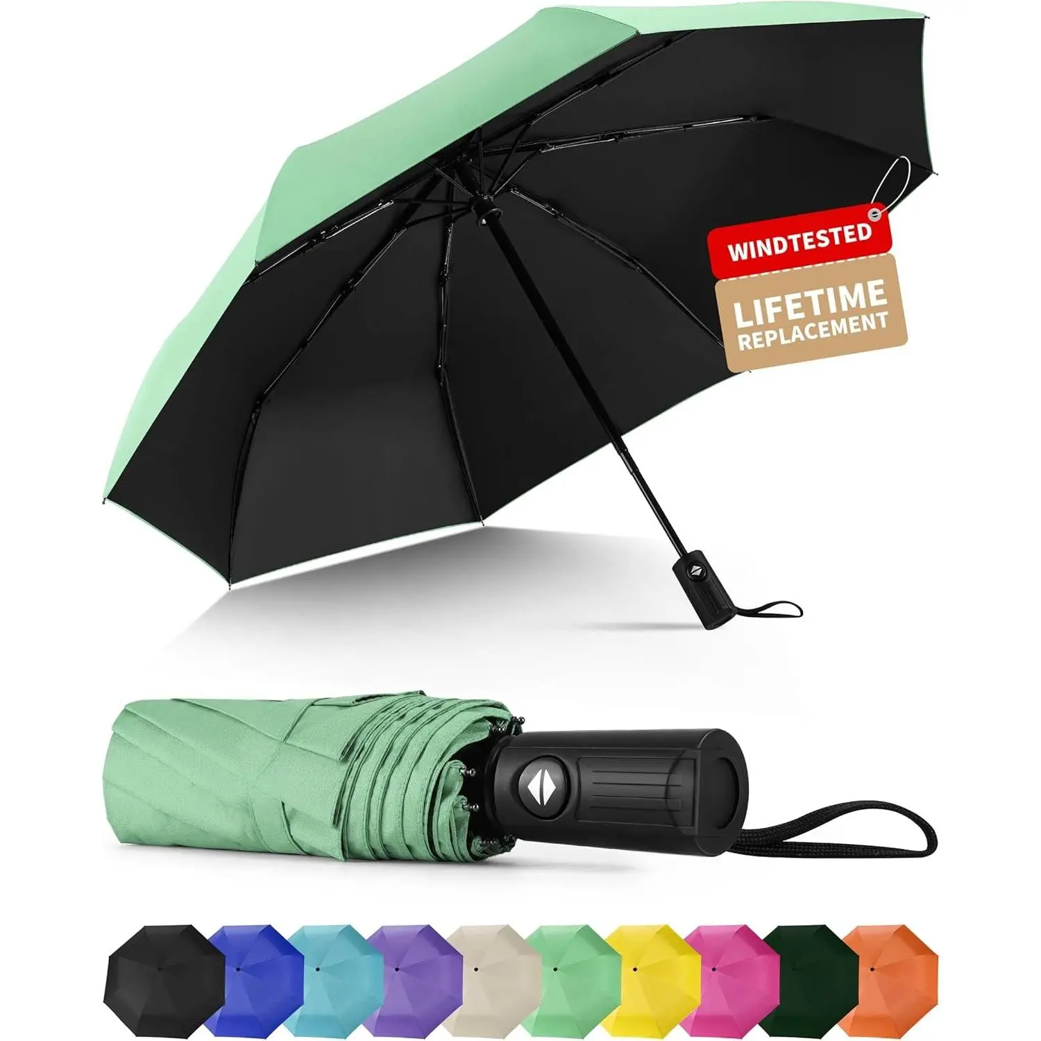 Windproof Travel Umbrella, Automatic Umbrellas for Rain, Portable & Compact Umbrellas for Backpack,  UV for Protection, Folding Small Sun Umbrella for , Walking