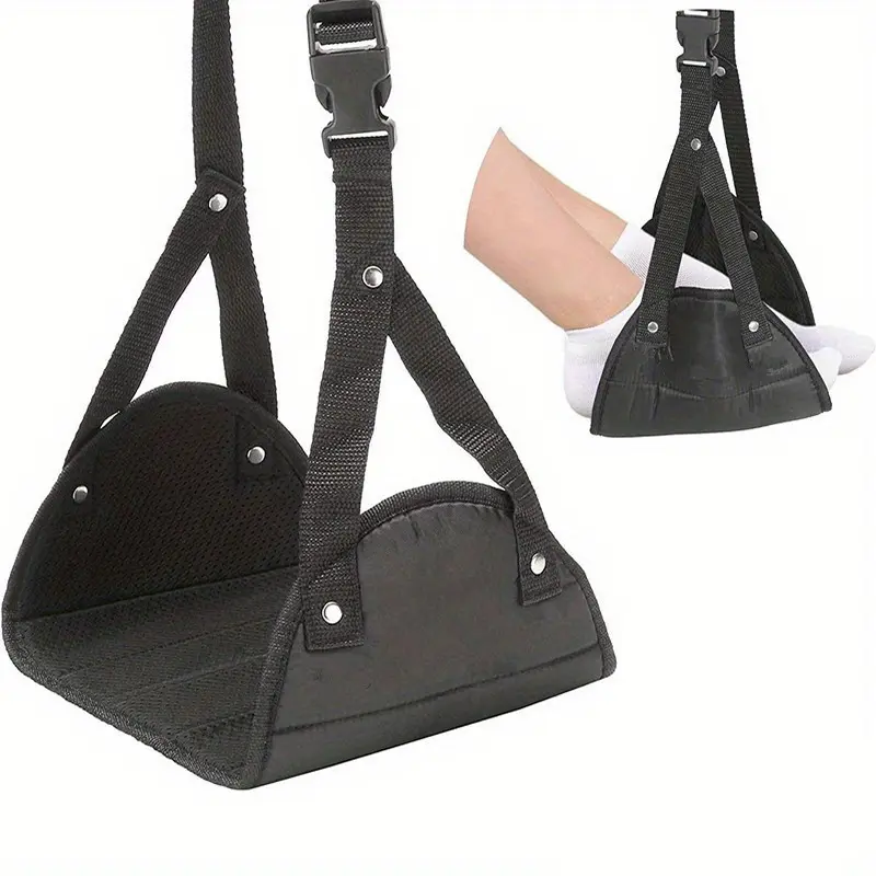1pc Office Footrest, Travel Accessories Portable Simple Travel Airplane Footrest, Adjustable Travel Harness Lightweight Hammock Footrest, for Office and Travel