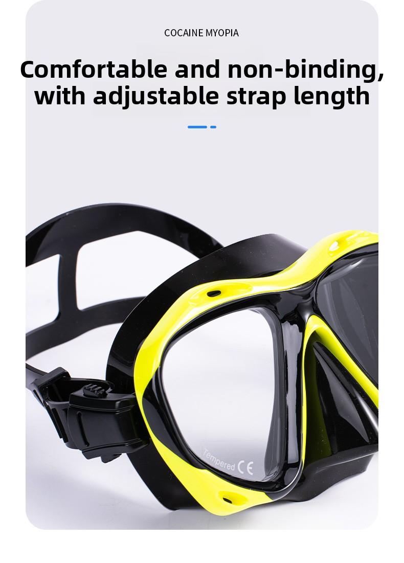 Snorkeling Equipment Diving Mask Snorkel Set Fully Dry Snorkel Tempered Glass Liquid Silicone Adult Suit White Black Red Tip