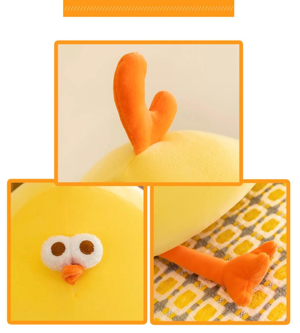 Funny Fat Chicken Plush Toys Pillow Soft Simulation Cute Plushie Dolls Neck Pillow Stuffed Animal for Boys Girls Festival Gifts