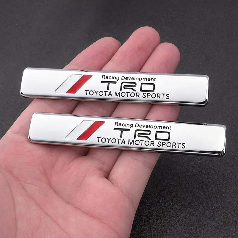 For TRD Logo Car Side Fender Emblem Rear Trunk Badge Sticker Decoration Modified Accessories for Toyota TRD RAV4 CH-R 4Runner Tundra Tacoma