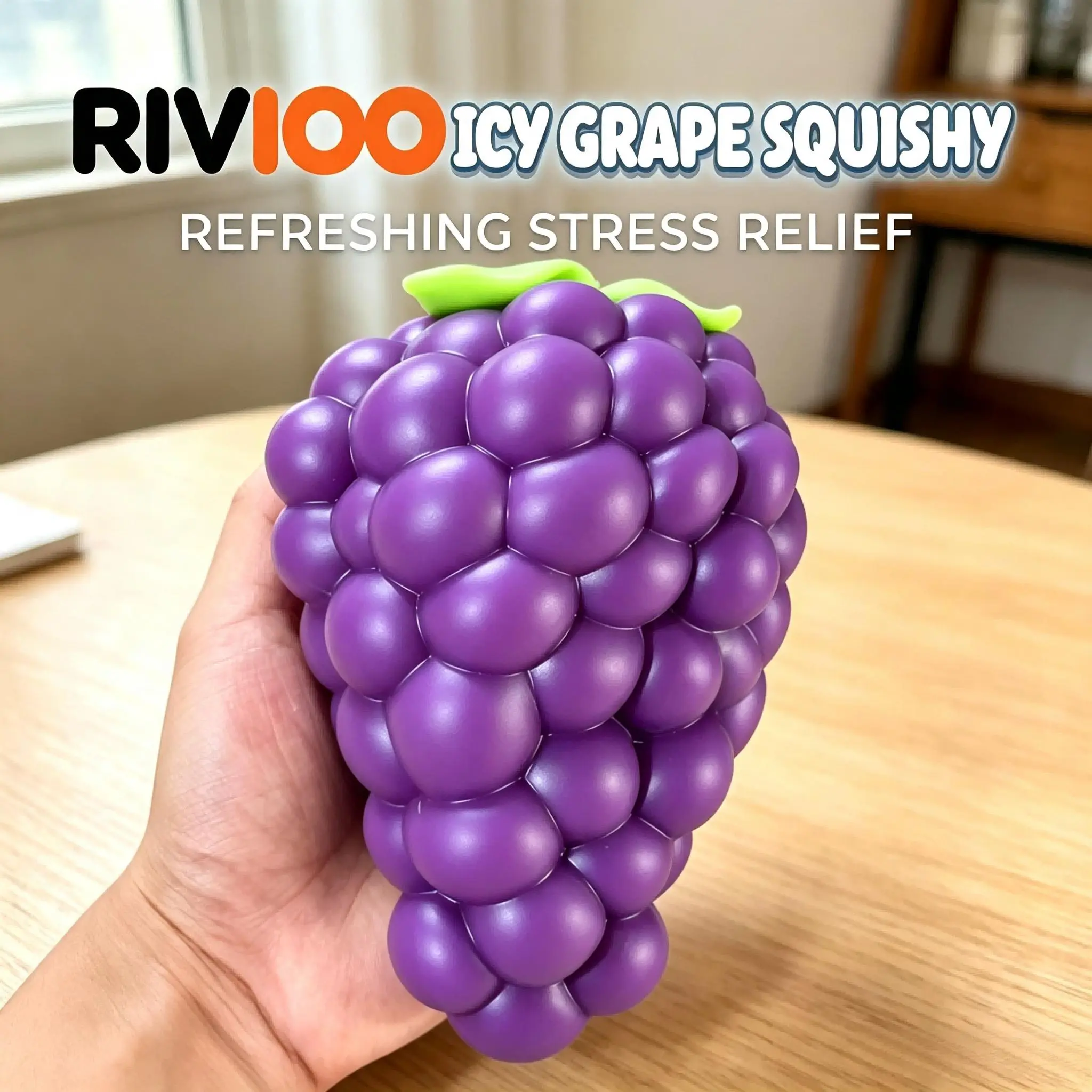RIVIOO Cross-border creative large strawberry cross-border pinch music decompression toy slow rebound TPR flour toy toy artifact