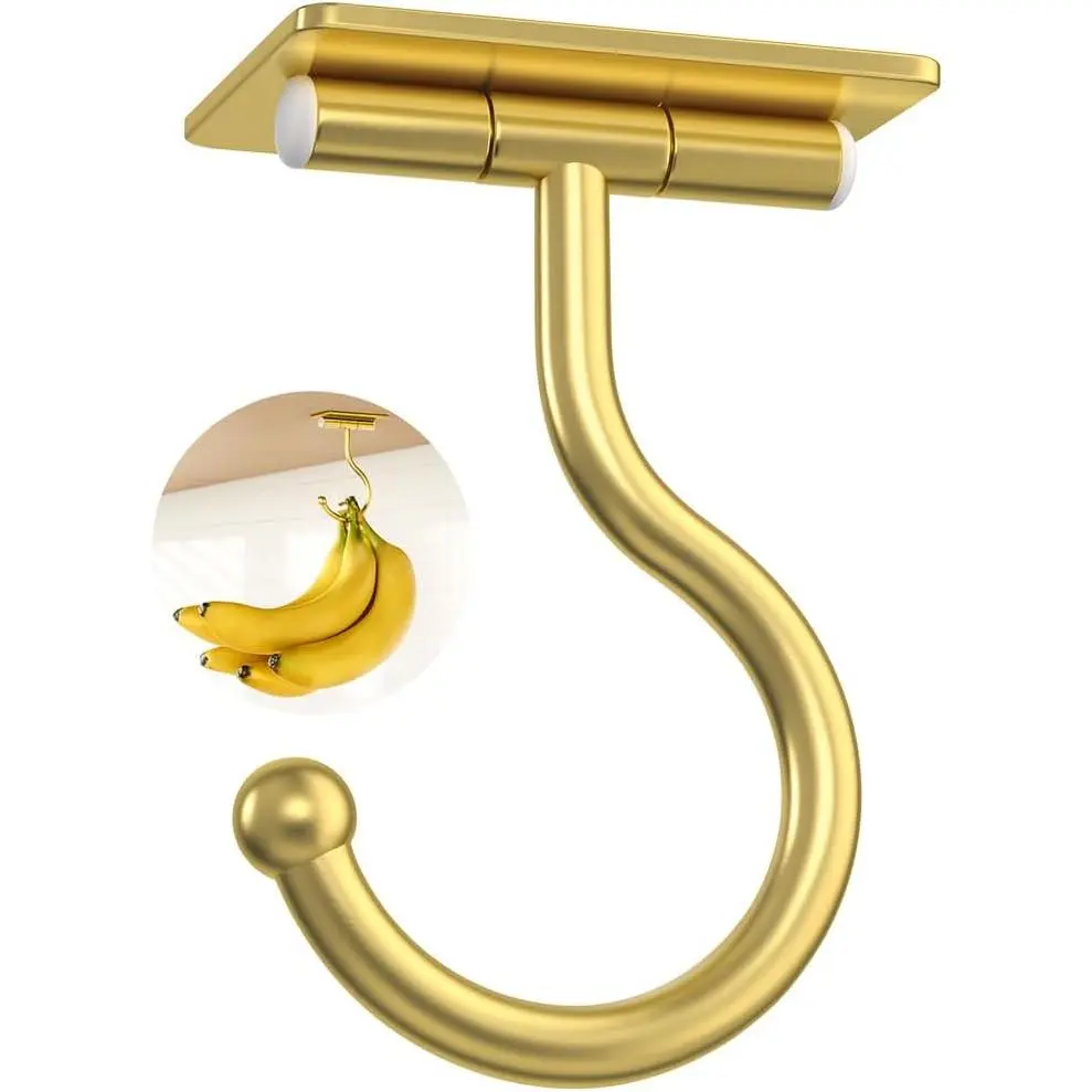 Adhesive Banana Hook Under Cabinet - Banana Hanger, Space-Saving Holder to Keep Bananas ,