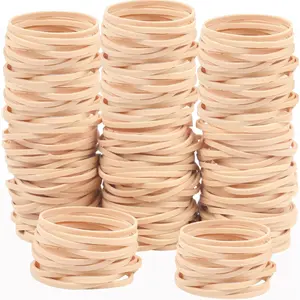 Rubber Bands Size #33 Beige 120pcs Elastic Rubber Bands for Office Supplies