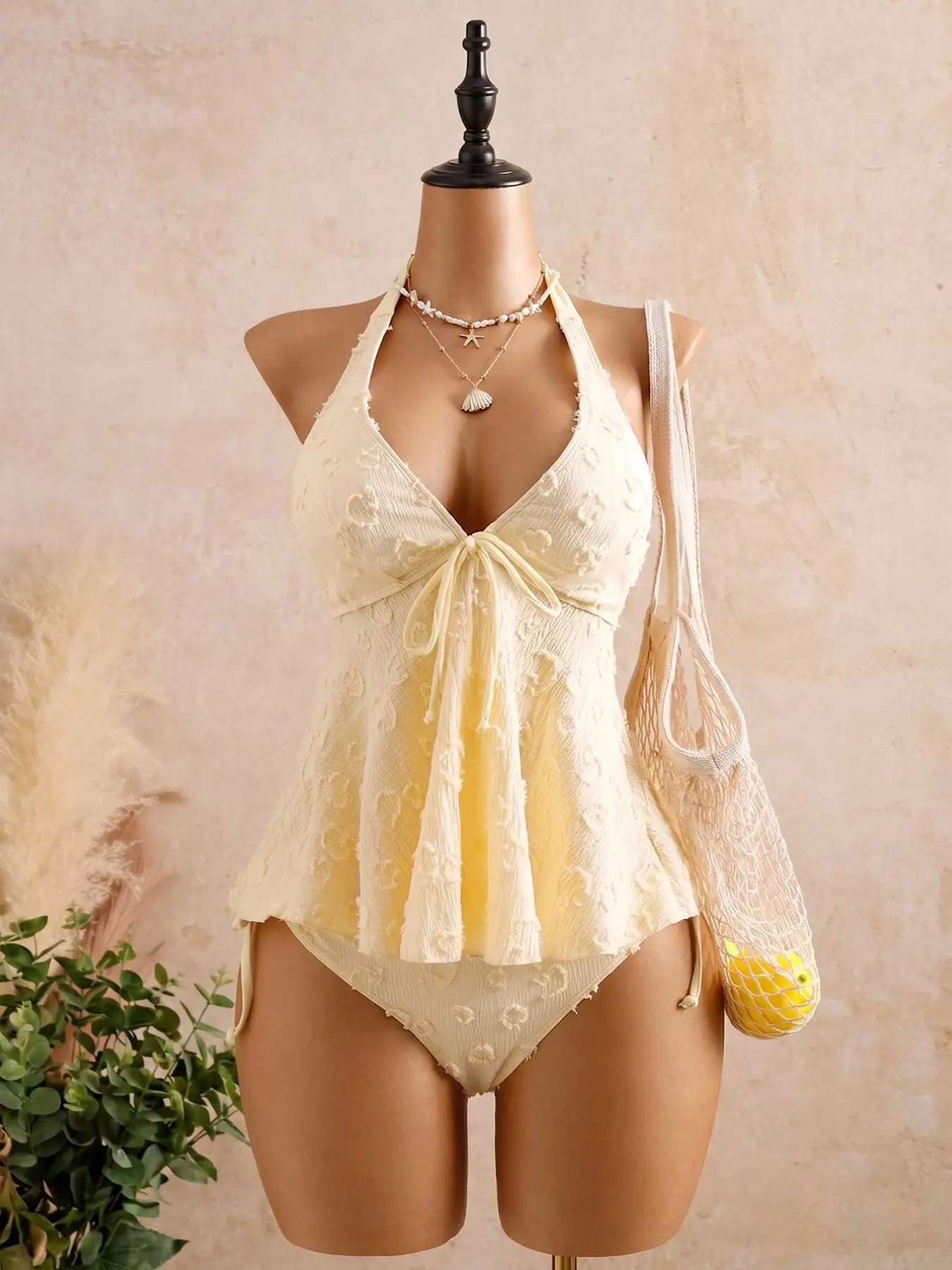 Women's Fashion Tankini Swimsuit, Stylish Two-Piece Swimwear, Comfortable Beachwear, Perfect for Pool Parties and Vacations, Swimwear Beach Outfits, Tankini Swimwear Set