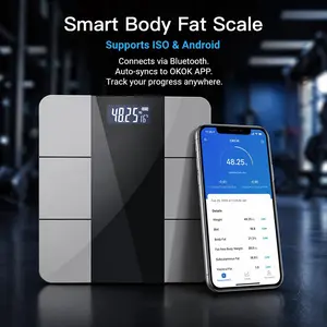 The bathroom Bluetooth scale, Weighing scale, Body Composition Scale, Weight Scale With Body Fat And Muscle, can weigh 180kg/400lb, measures weight, analyzes BMI, body fat, thanks to Bluetooth connectivity