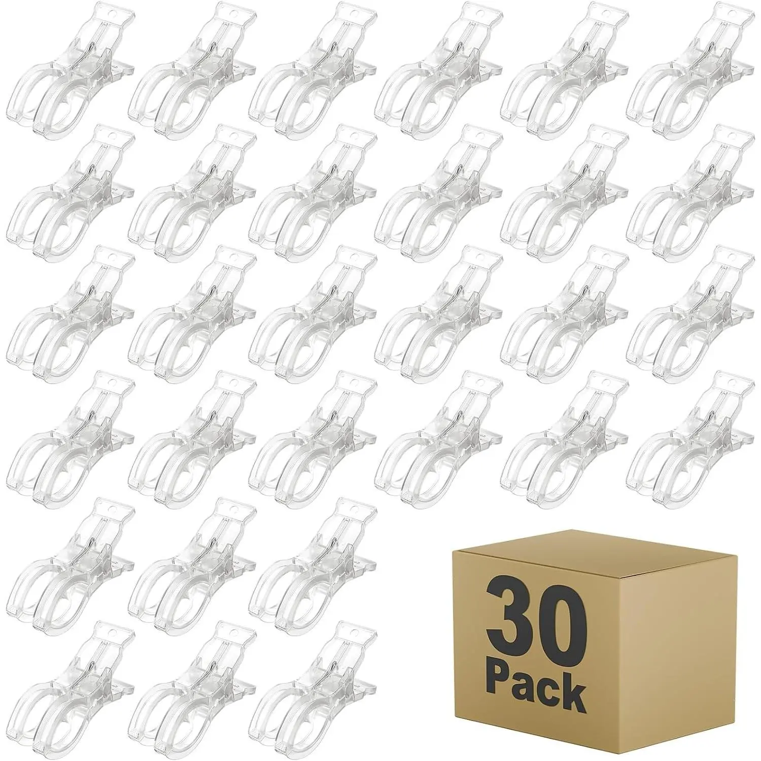 30 Pack Balloon Arch Clips, Large Clear Spring Clamps for Backdrop, 3.5'' Plastic Clips Supplies for Birthday Decoration Accessories Beach Towels Crafts Swimming Pool Photography Studios