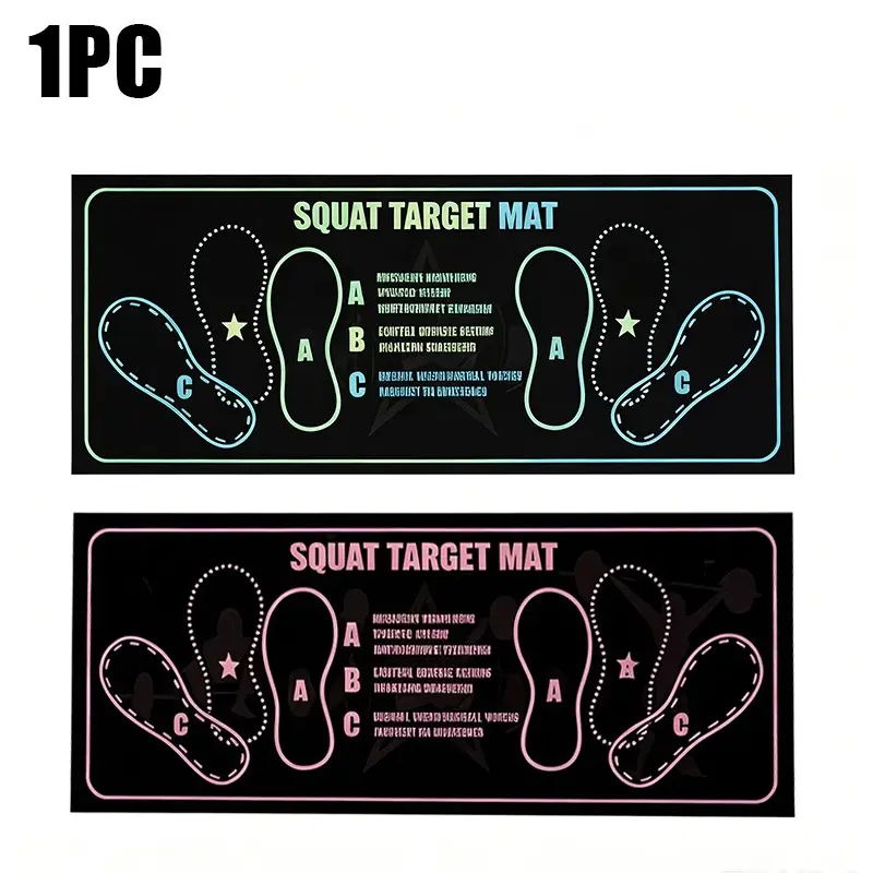 80cm X 35cm Pilates Deep Squat Exercise Mat, Footprint Zones, Dirt Resistant, Durable, Minimalist Style, Single Piece Sports Mat, Workout Mat, Fitness Mat, Exercise Equipment Mat, Exercise Mats for Floor