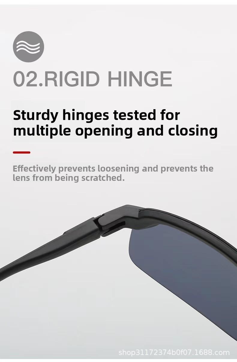 2PC Fashionable Sunglasses for Driving, Day and Night Use, Intelligent Color-Changing Outdoor Sports Sun Protection, Unisex