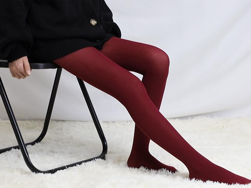 Women's 80D Opaque Tights Pantyhose, High Waist Soft Stockings, Solid Black Cute Tights (19 Colors)