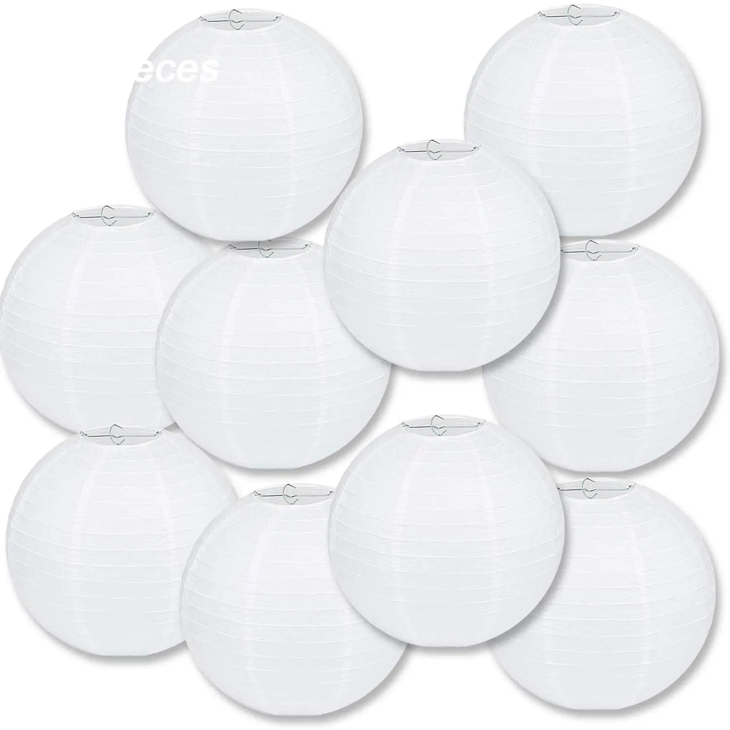 10 Packs 12 Inch White Paper Lanterns Round Chinese/  Ball Lantern Lamps for Birthday Wedding Christmas Parties,  Decor and Weddings Decorations