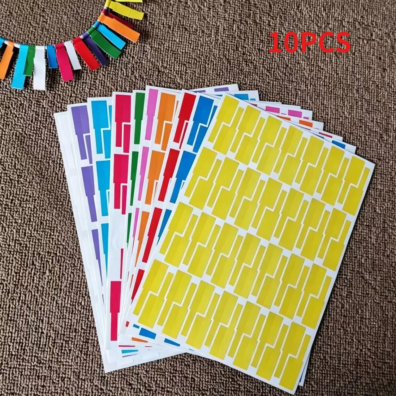 300 Multi-Color Cable Labels, Waterproof and Tear-Resistant PVC Material, Compatible with Handwriting and Laser Printers, Durable Cable Management Tags, Printer Compatibility, Durable Design, Label Sticker