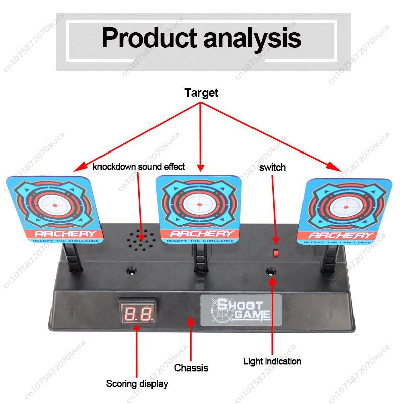 Electronic Scoring Target Electric Dart Target Mobile Automatic Return Soft Bullet Gun Outdoor Practice Shooting Battle gel balls