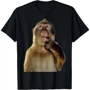 Thinking Monkey Funny Meme Cute T-Shirt