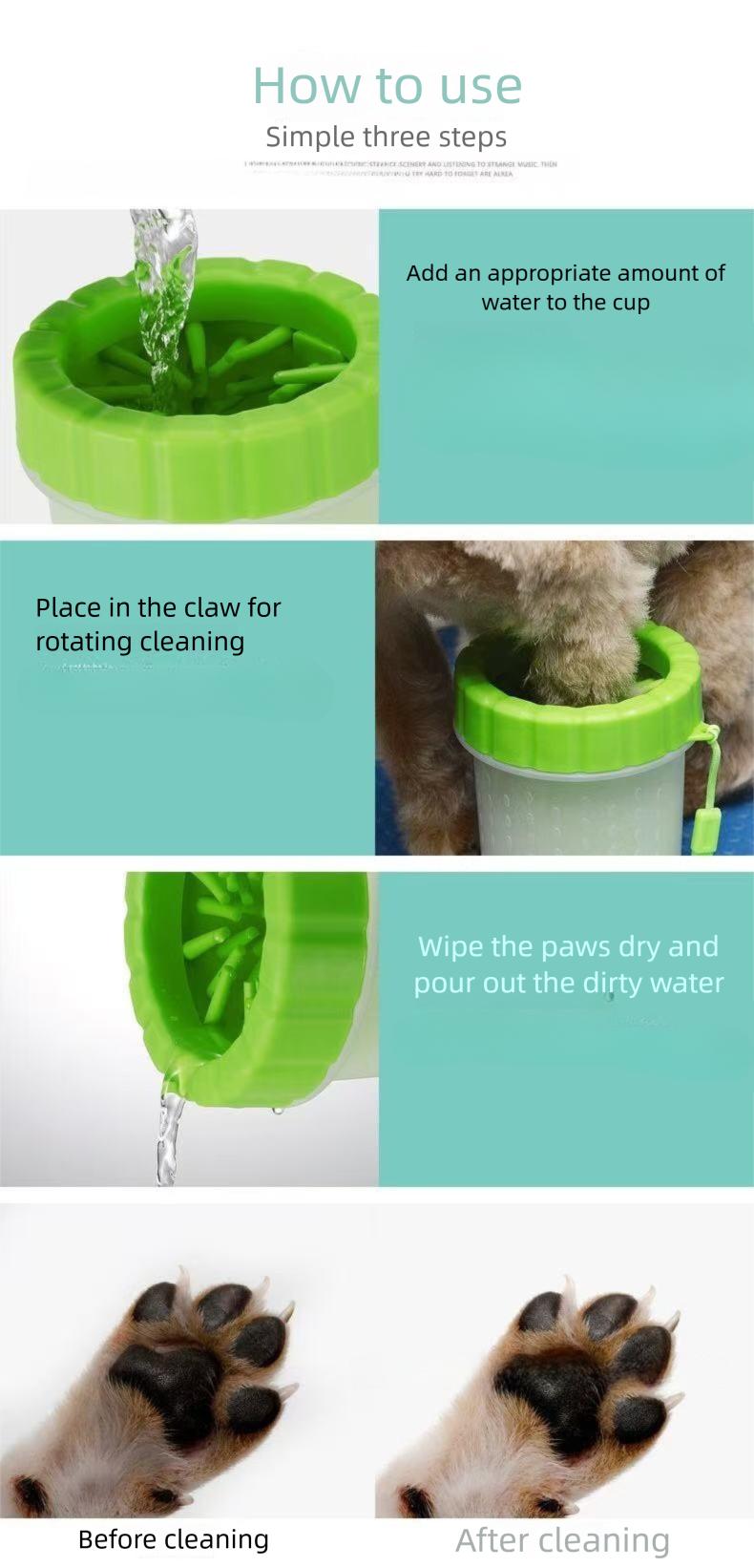 SoPets Automatic Pet Paw Cleaner - Silicone Brush Dog Paw Washer for Dogs & Cats