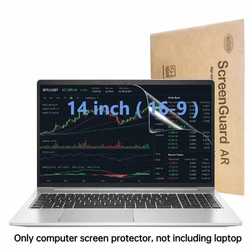 Easy Install Matte Screen Protector for 14 Inch (16-9) Laptop, Bubble Free Anti Glare Display Filter Film, Anti Fingerprint Scratch Resistant Shield, Protective Screen Cover for Home Office School