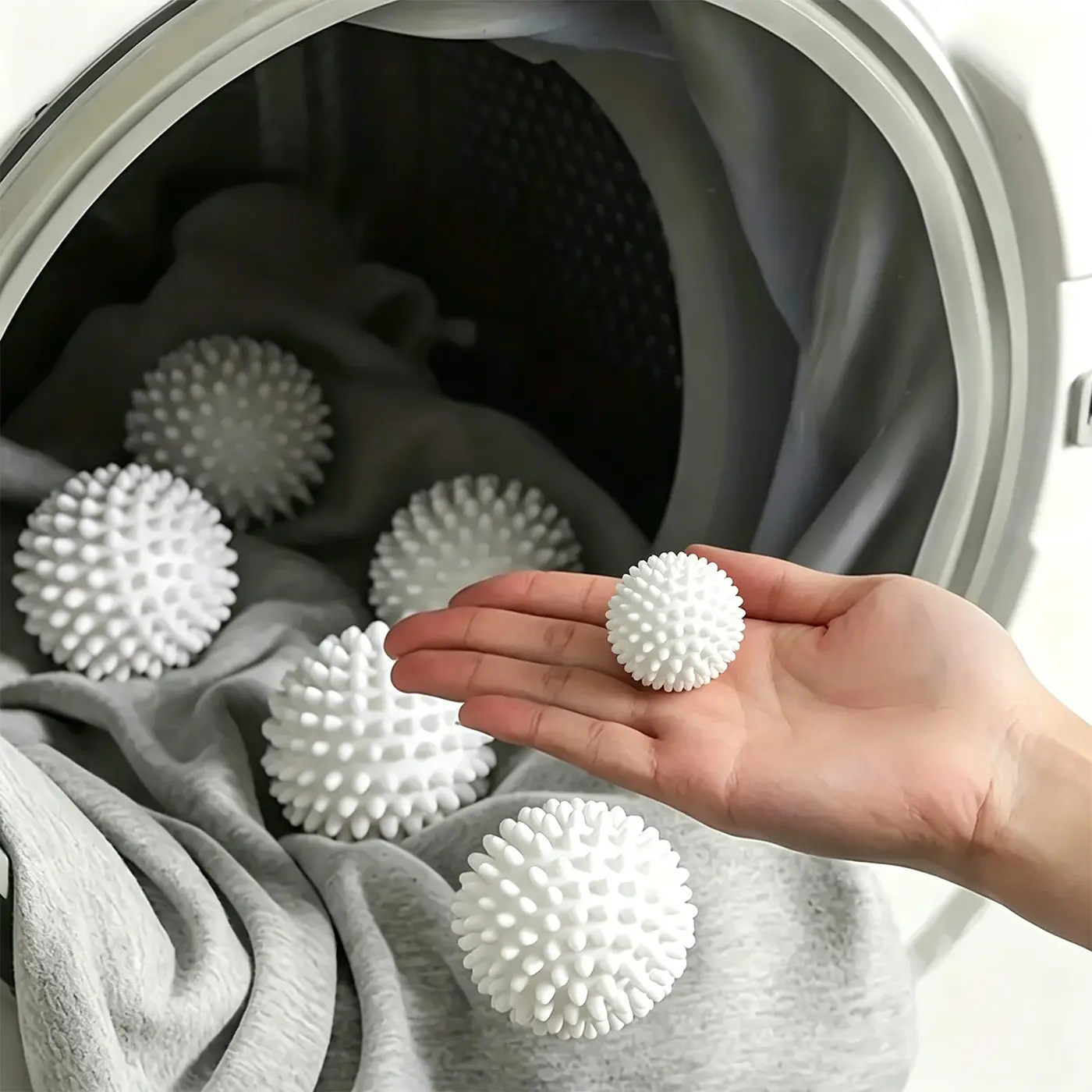 8pcs Multifunctional Laundry Ball, Hair and Fluff Catcher, Fabric Softener, Enhances Cleaning, Prevents Tangles, Laundry Room Accessories, Laundry Balls For Dryer