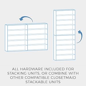 Stackable 5-Shelf Organizer, White