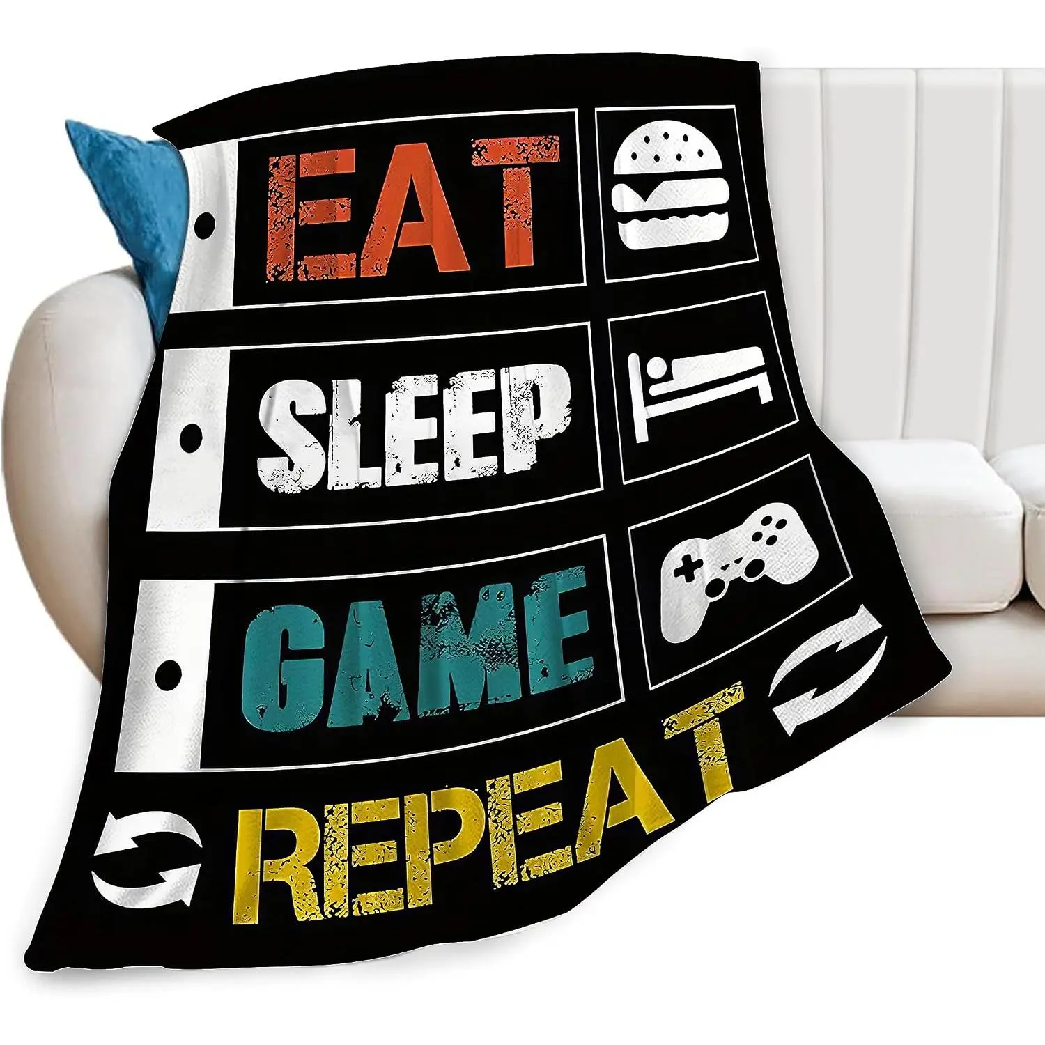 Gaming Gamer Blanket Throw Gifts Decor for Kids Boys Men 50"X40" |   Game Lover Stuff Funny Girls Blankets Soft Cozy Plush Fuzzy Christmas Comfortable Flannel Fleece for Couch Sofa