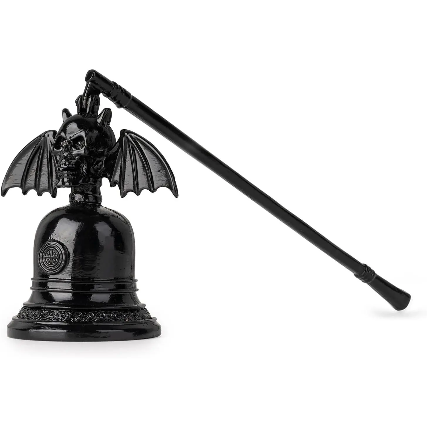 Candle Snuffer Accessory for Putting Out Extinguish Candle Wicks Flame Safely， Skull Candle Snuffers Accessory for Candle Lovers Suitable (Black)