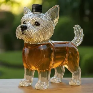 1pc Dog Whiskey Infusion Bottle, Glass Sealed Infusion Jar, West Highland Terrier Whiskey Bottle, Perfect for Home Use