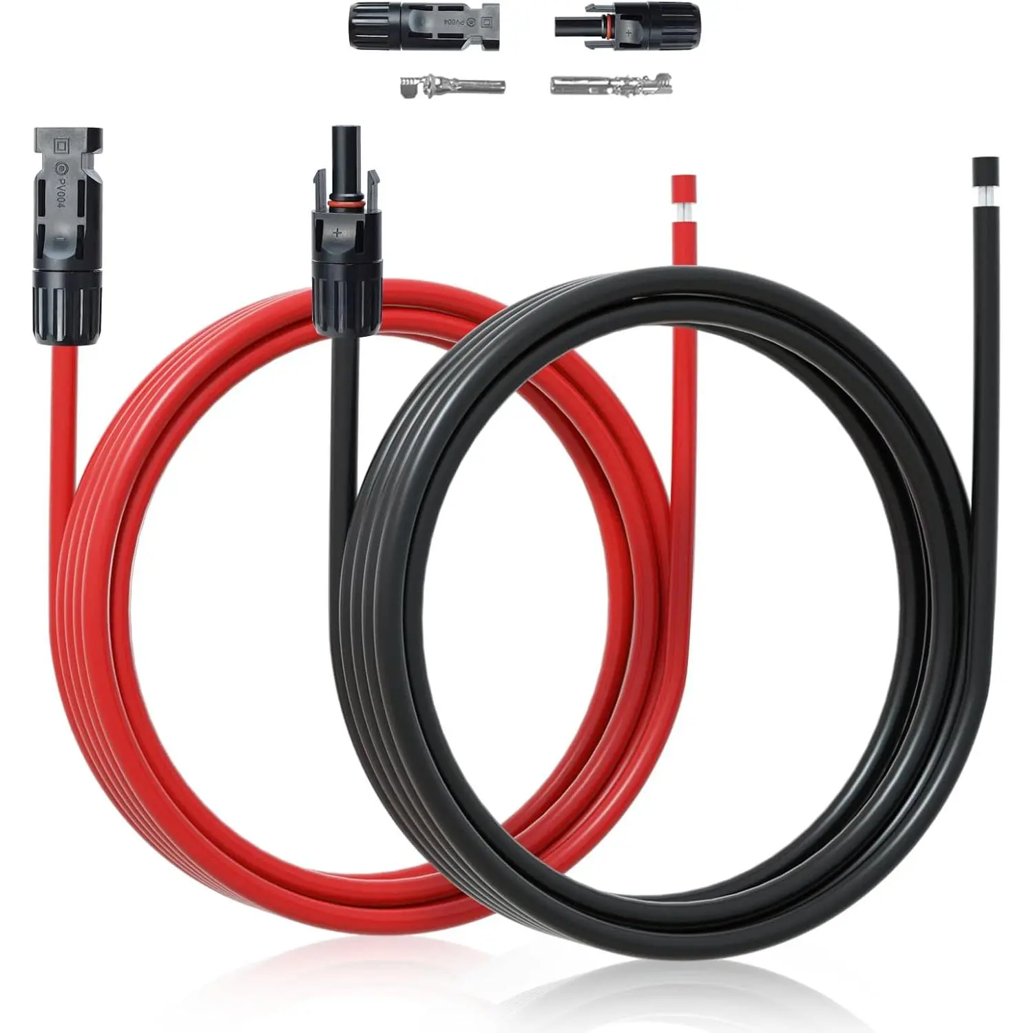 10FT 10AWG Solar Extension Cable 30A/1000V DC, IP67 Waterproof with Compatible Quick Connectors (Red+Black) for Solar Panels, Controllers, Off-Grid Systems : Patio, Lawn & Garden
