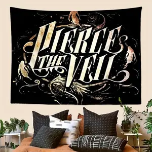 Rock Music Tapestry PIERCE THE VEIL Wave Decor Living Room Sofa Backdrop Wall Art Room Decor