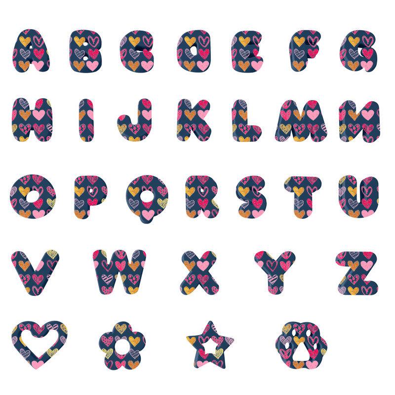 Silicone Dog Collar Pet Name DIY 26 Letters Cartoon Silicone Beads Cat Pet Collar