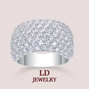 Popular in Europe and America, shiny women's rings that do not fade, hot-selling light luxury moissanite rings