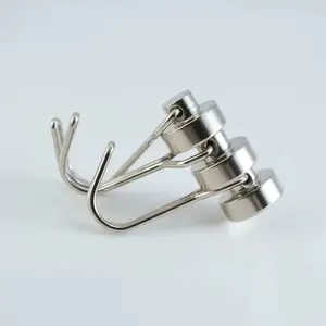 Dmk Magnetic Hooks, 2cm Wide, 10 or 16 Pcs, Rotatable Swing, Strong Neodymium, No Drilling, Ideal for Home, Kitchen, Fridge, Super Convenient