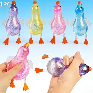 Malt Sugar Duck Stress Relief Toy, Slow Rebound Crystal Squeeze Toy, Fun Party Gift, Unisex School Prize, 1pc