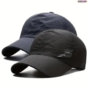 Unisex 2PCS Quick-Dry Mesh Baseball Caps - Breathable Ventilation Hats for Women, Adjustable Size Lightweight Summer Sun Hats for Fishing, Hiking,summervibes, Hiking Hats