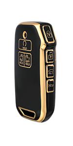 for Kia Key Fob Cover Special Key Fob Case Cover Holder for Kia Kia Rio Optima Soul Sportage Sorento Carens Accessories Smart Keyless Remote Key Protector, Purple