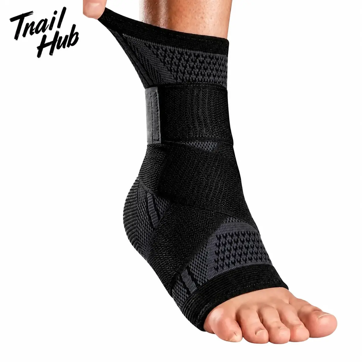 Two-Piece Adjustable Ankle Compression Sleeve Set – Breathable Elastic Support for Post-Injury Recovery, Athletic Stability, Daily Mobility, Hiking, Running, and Gentle Achilles Tendon Care