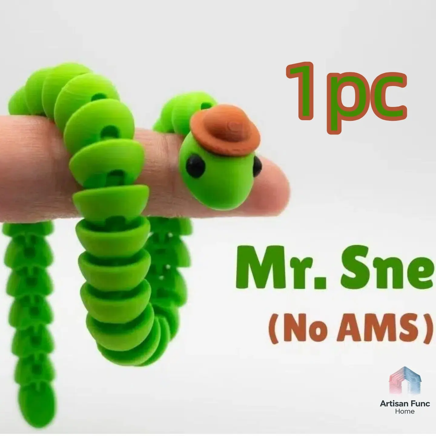 3D Printed Multi-Jointed Snake Ornament, Unique Home Decor Item, Ideal Gift Choice, Long and Flexible Design, Perfect for Interior Decoration