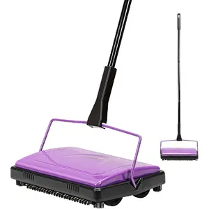 Carpet Sweeper Cleaner for Home Office Low&Undercoat Carpets Rugs Pet Hair Dust Scraps Paper Small Rubbish Cleaning with a Brush