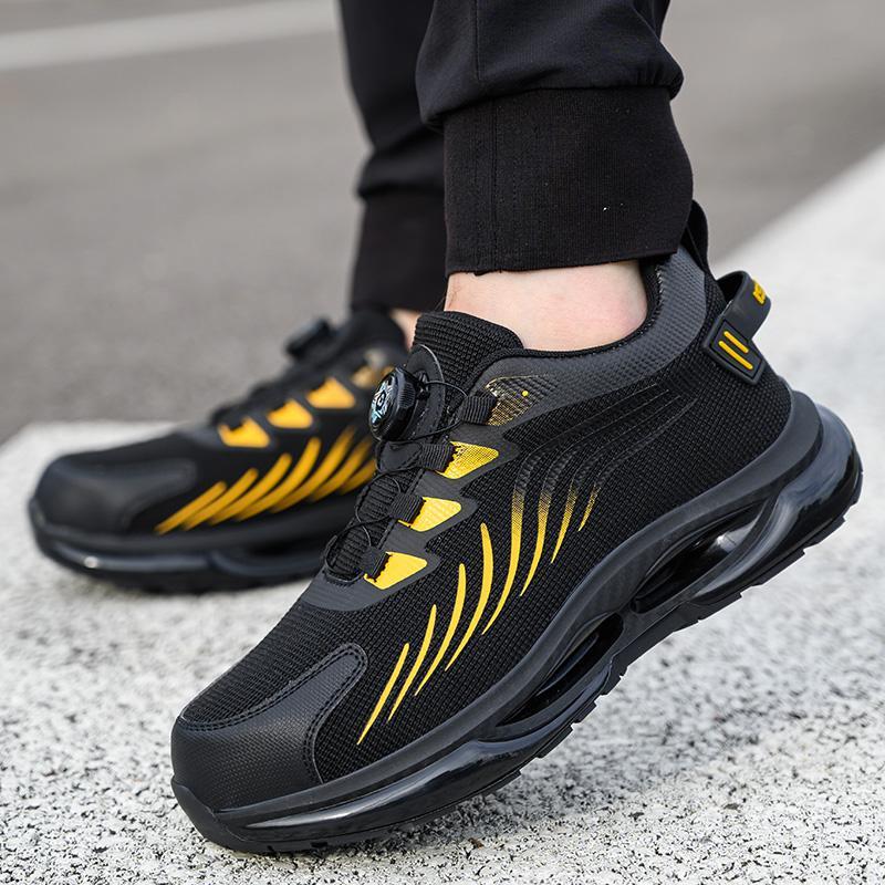 Steel Toe Shoes for Men Women Composite Toe Work Sneakers Indestructible Safety Tennis Shoes Lightweight Breathable Construction Sneakers Puncture Proof Air Cushion Ergonomic Design