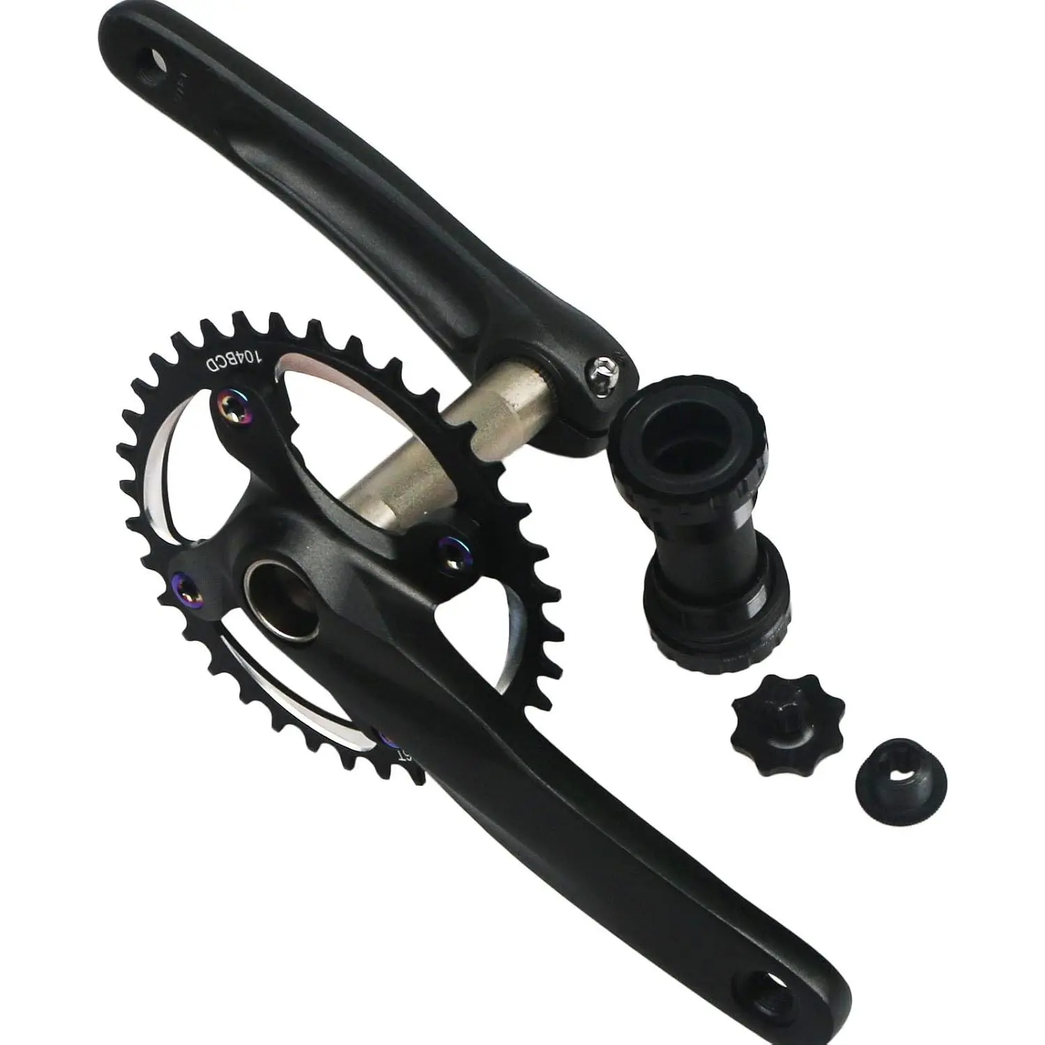 170mm Crankset 30T 32T 34T 36T 38T Single Speed Mountain  Cycling Road  Crank Arm Set