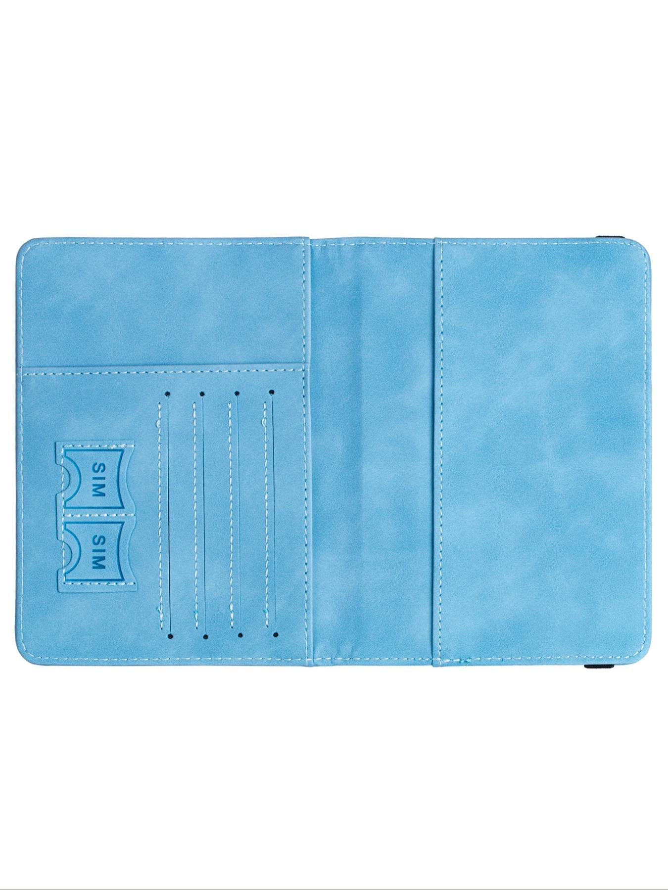 Glittering Passport Case, Fashionable Rhinestone Decorated Passport Holder, Artificial Diamond Travel Document Passport Wallet Organizer For Women Girls