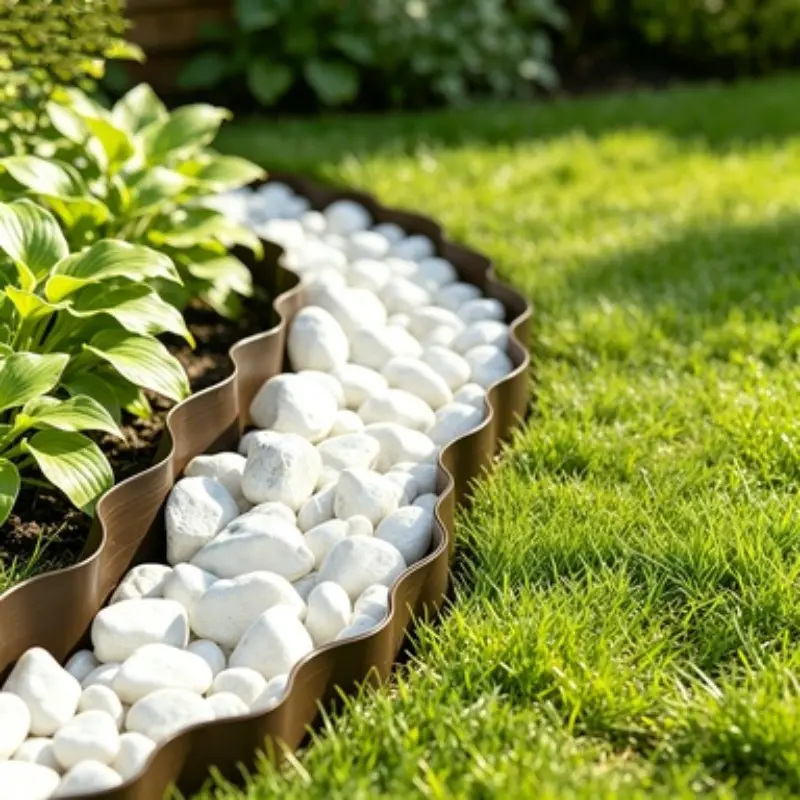 1pc Plastic Garden Grass Lawn Edge Flexible Edging Border Fence Wall Driveway Roll Path,Grass Barrier,Landscape Edging Coil Corrugated Garden Border Barrier,Stone Isolation Belt,No Dig Plastic Divider for Flower Bed,Yard,Pathway Landscaping Decor