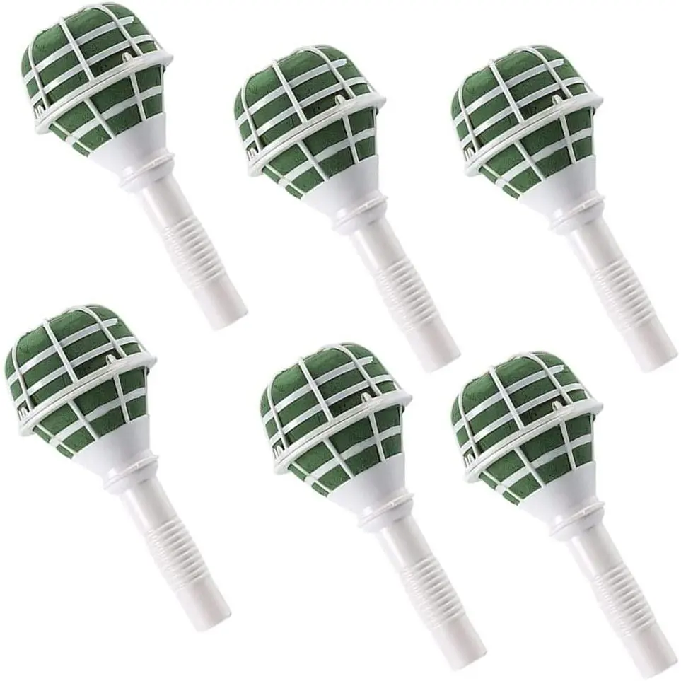 6-Pack Foam Bouquet Holders, Floral Arrangement Kits for Bridal Flowers Wedding Supplies Decoration, Gardening Supplies