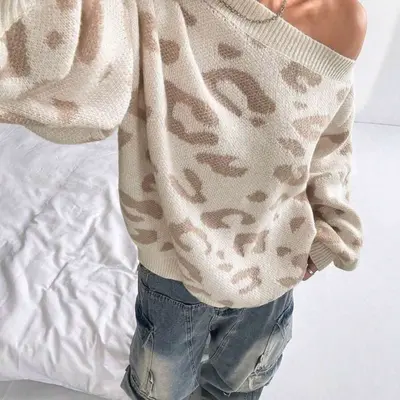 Jeans Hollister Cheetah Sweater Hollister Leopard Off Shoulder