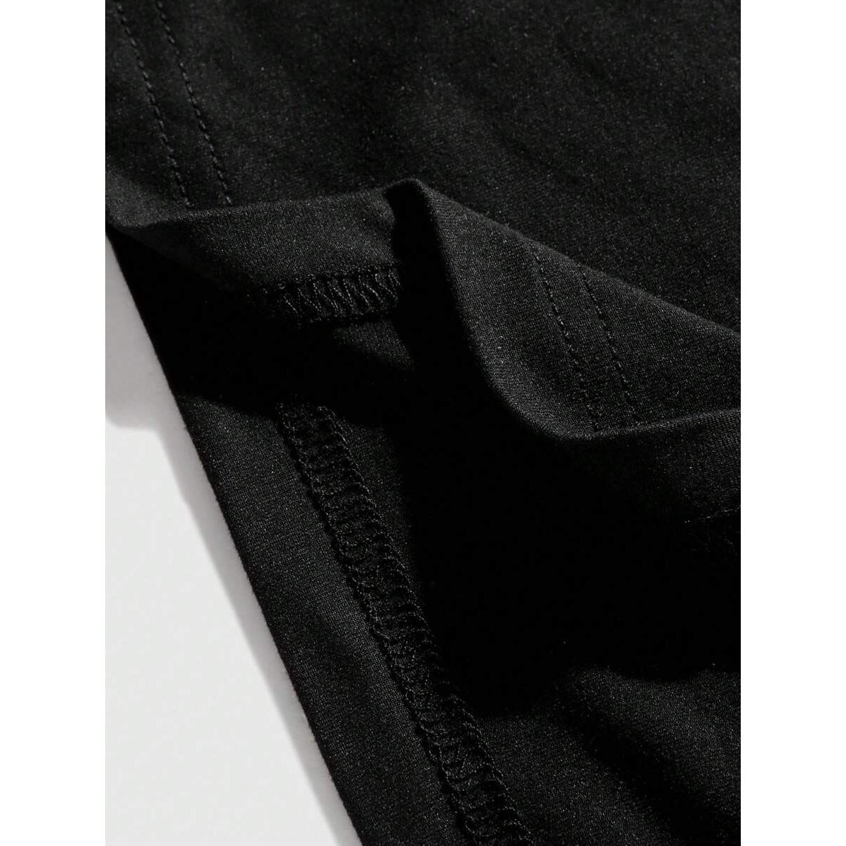 Manfinity Homme Plus Size Men Slogan Graphic Print Round Neck Short Sleeve Vacation Casual T-Shirt