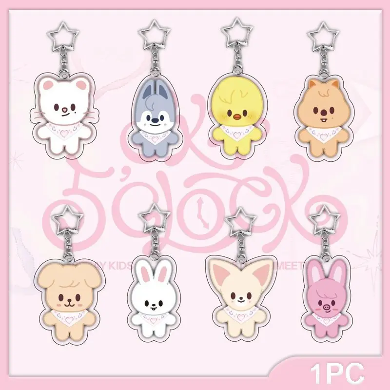 2026 New Sk Kpop Boy Group Theme Acrylic Keychain, Cute Girl Heart Backpack Charm, Star Merchandise Birthday Gift, Cartoon Design, Keychain Accessories