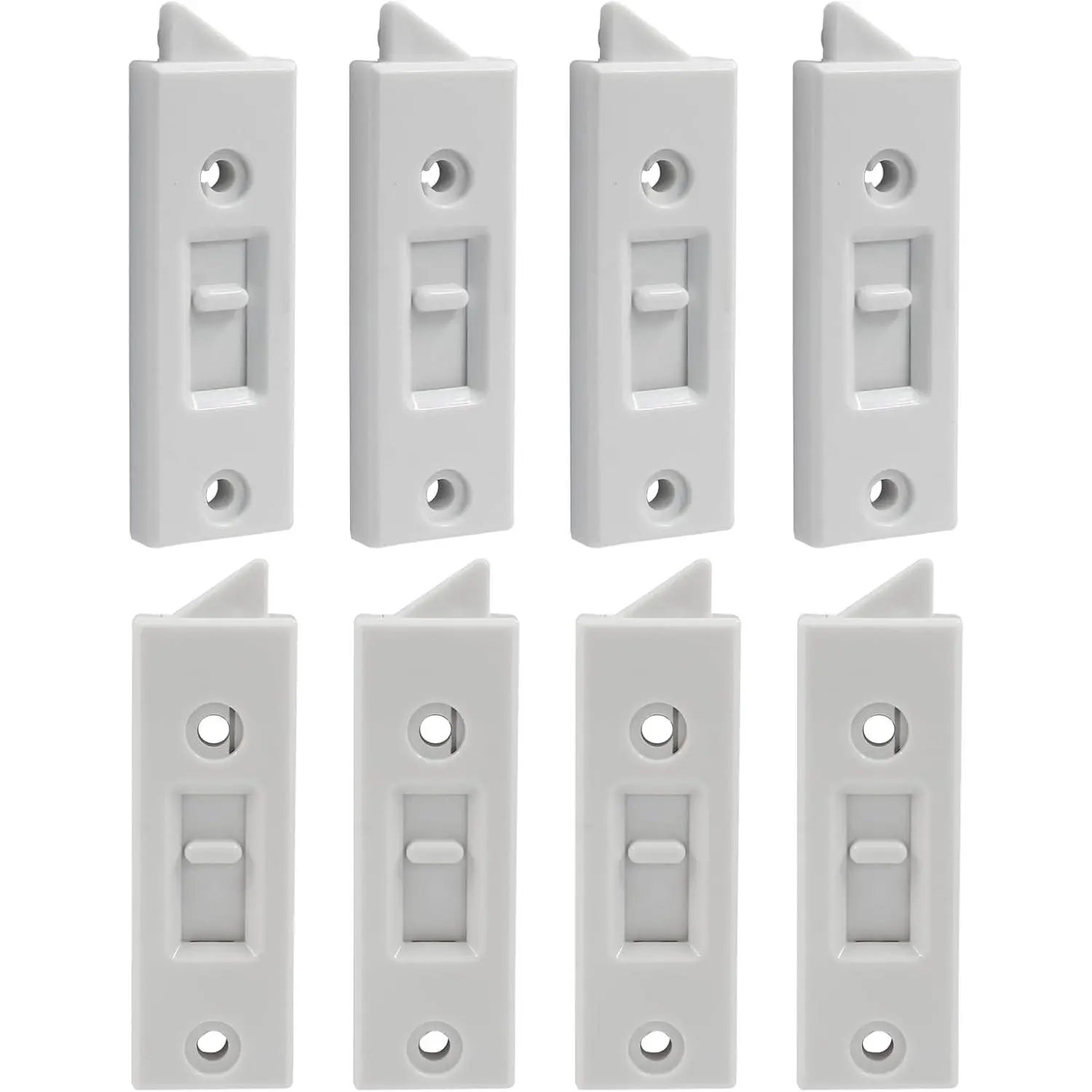 Window Latch Locks Replacement Window Parts and Hardware Plastic Spring Loaded Sliding Window Tilt Latch for Home Window Accessories Pack of 8 White