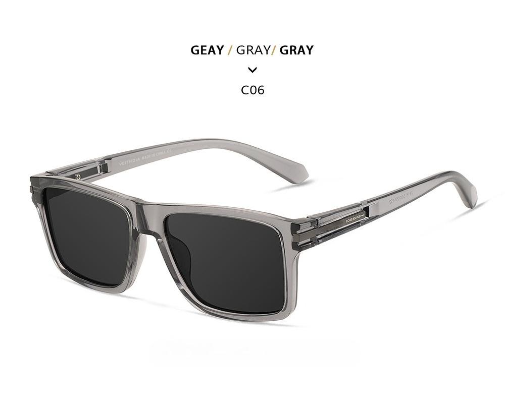 2026 new glasses polarized light color-changing square fashion sunglasses sun protection UV protection plastic sunglasses new 7918