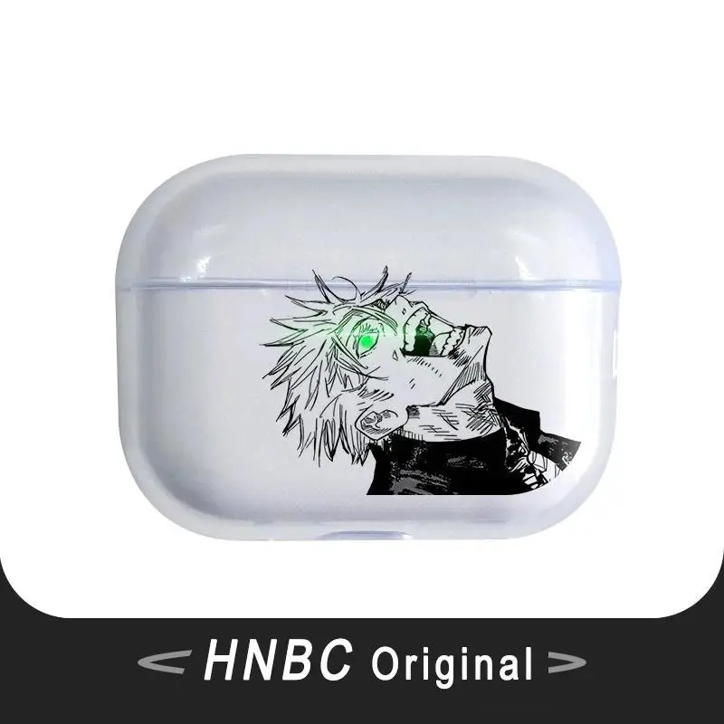 Cartoon Manga Fashion Unisex AirPods Case Accessories, Transparent Soft Protective Cover for AirPods 1,2,3,4,Pro,Pro2,Pro3,PC-Compatible Cool Japanese Anime Design, For Airpodspro2