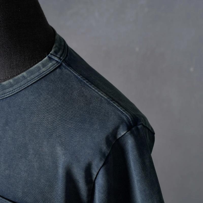 Kyn Apparel  Men's Heavyweight Pure Cotton Short Sleeved T-shirt American Retro Solid Color High-end Fabric Loose T-shirt